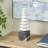 Cole And Grey Marble Stacked Stone Abstract Sculpture With Black Block Base