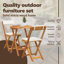 2 - Person Wood Patio Dining Set with-743368320