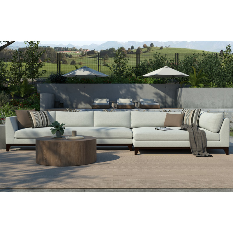 Lillian August Outdoor Living Lagoon Lumbar Pillow Cover, 20"H x 20"W, Linen