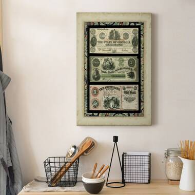 Money Money Money I Premium Framed Canvas - Ready to Hang Red Barrel Studio Frame Color: Maple Framed, Size: 20 H x 24 W x 1 D