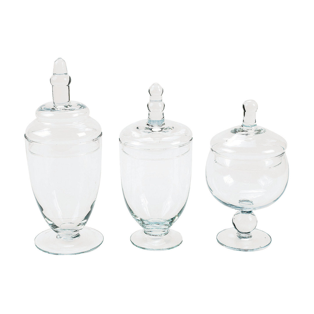 Glass Jar - Set of 3 Canora Grey