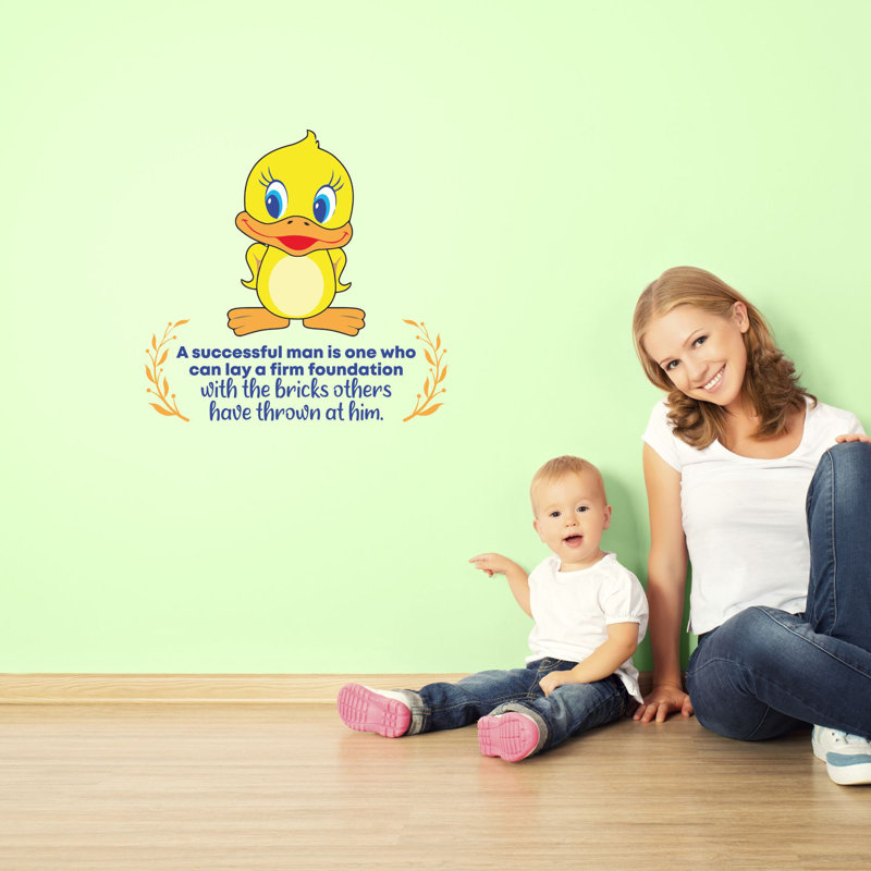 Décalcomanie murale "Brick jeté Duck Life", H 20 po x l 20 po x P 0,05 po