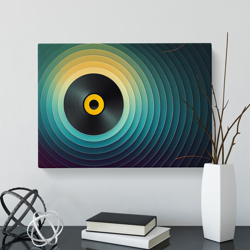 Vinyl Record - Wrapped Canvas, 35cm H x 50cm W x 3cm D