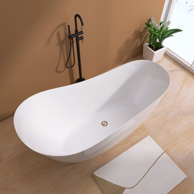 65'' x 29.5'' Freestanding Plastic / Acrylic Bathtub