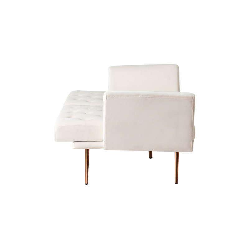 Canapé-lit 68,30 po Dilauro, Velours beige
