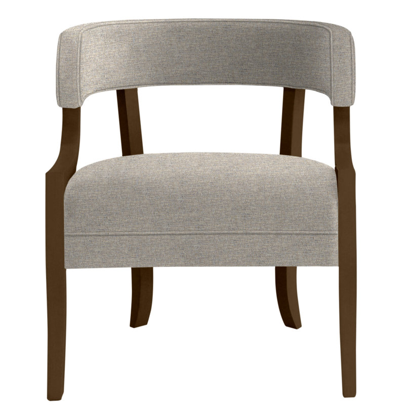 Thom Filicia Home Cotton Barrel Chair, Impala Storm, Havana