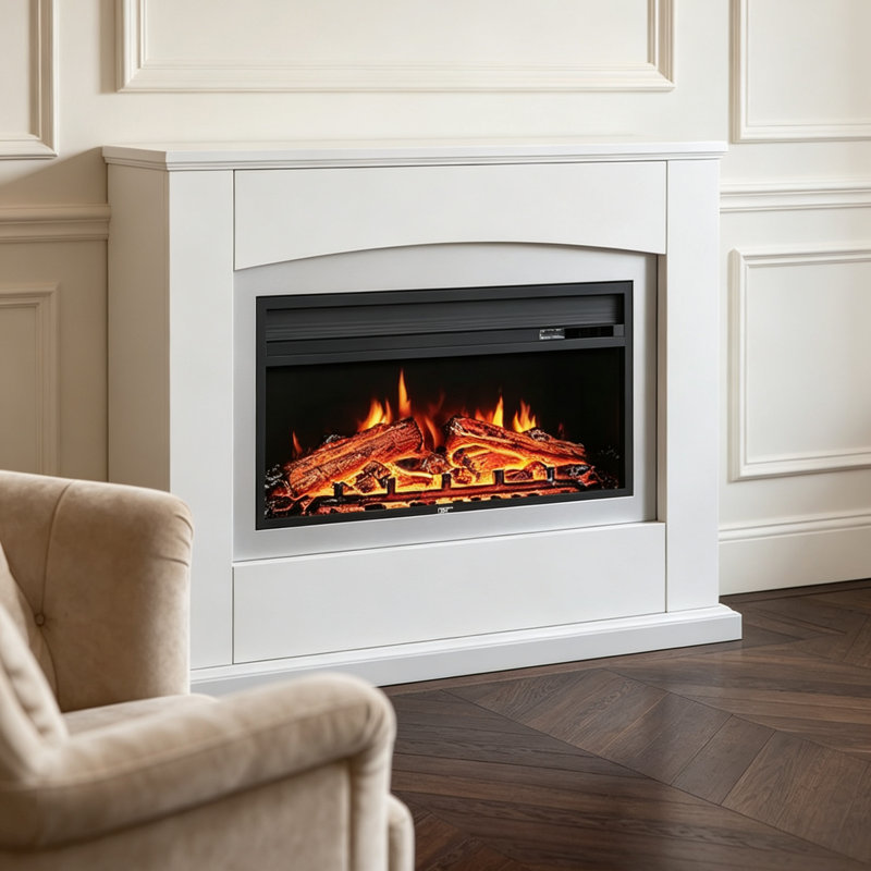 built-in electric fireplace