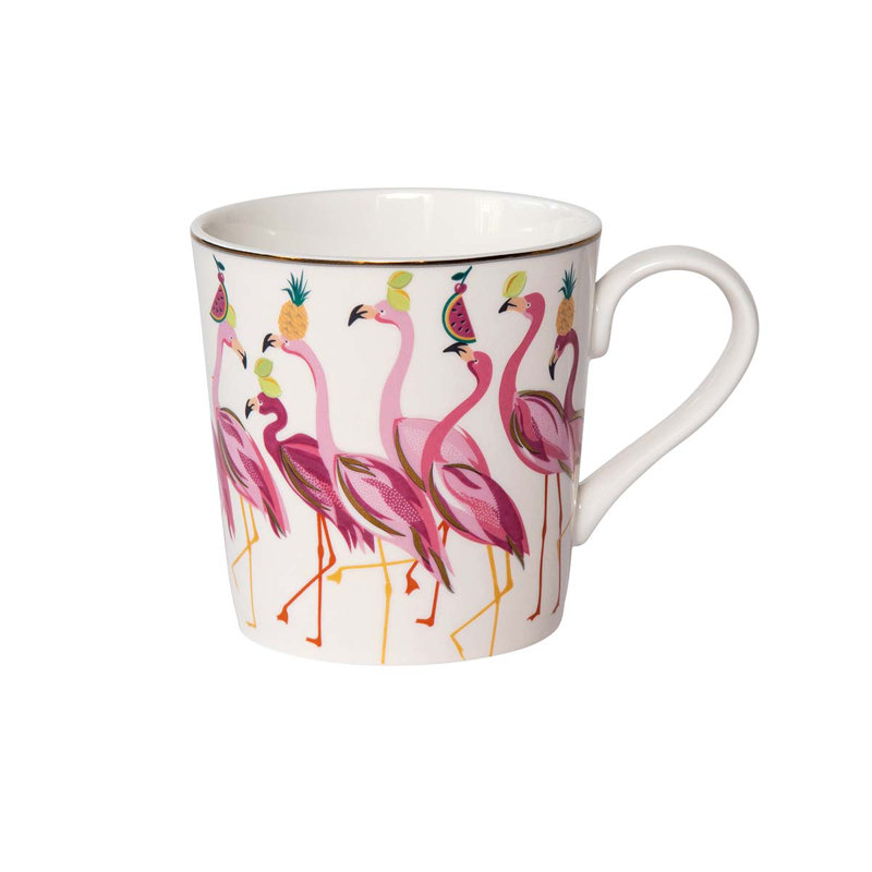 Sara Miller London, Mug, Pink Flamingo