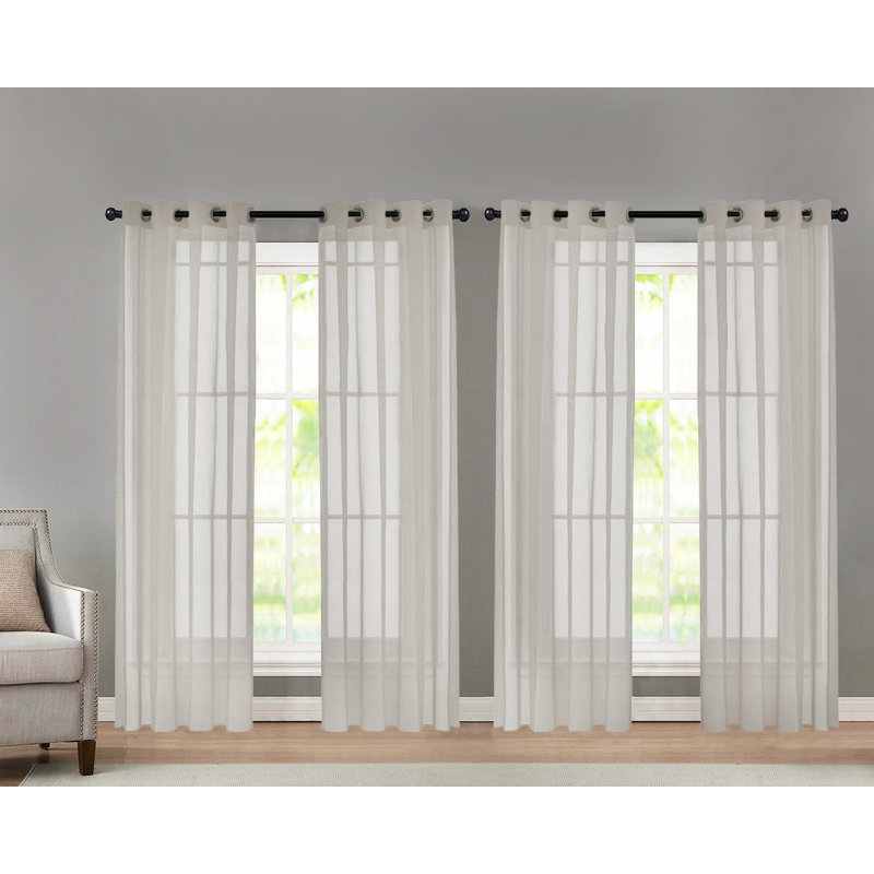 Krenzke Sheer Curtain, Ivory