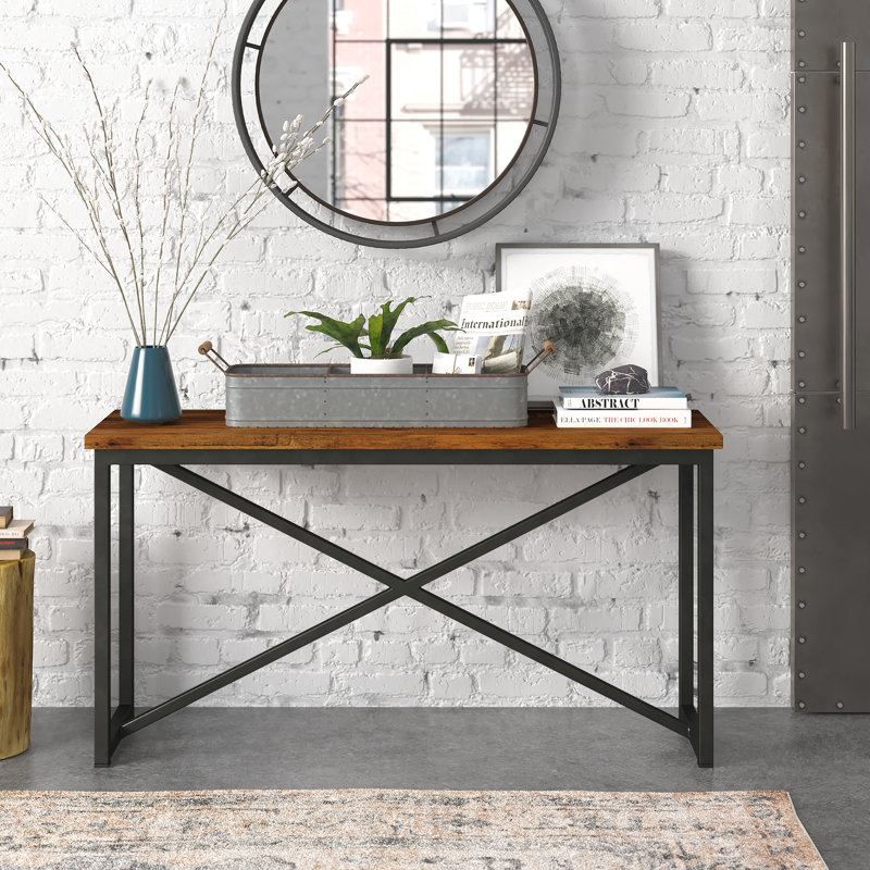 Zoe 58'' Solid Wood Top Console Table