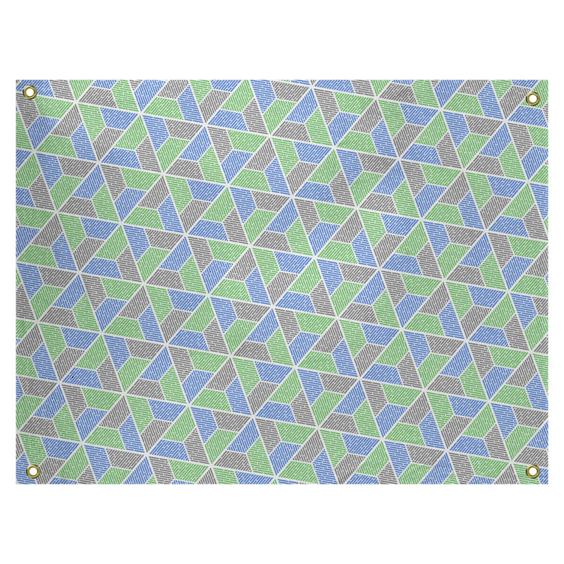Tapisserie «Avicia Trapezoids» par Katelyn Elizabeth, H 27,5 po x l 37,5 po, Intérieur