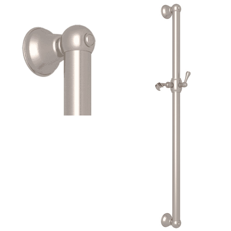 Rohl Shower Grab Bar, Satin Nickel, 38.56" W