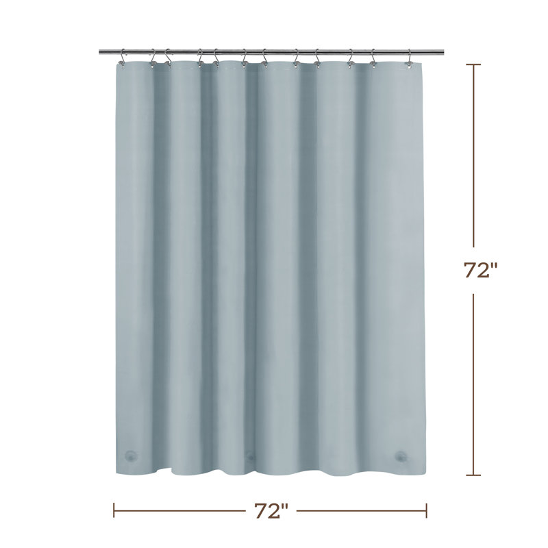 Doublure de rideau de douche imperméable légère en PEVA, H 72 po x l 72 po, Bleu pierre