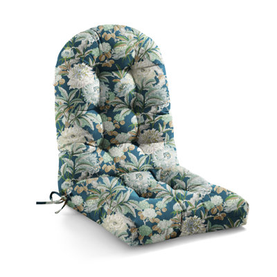  Coussin de chaise Adirondack Coussin de siège d'extérieur capitonné à dossier haut 48 po x 21 po x 4 po pour chaise berçante, coussin de jardin résistant aux rayons UV, floral