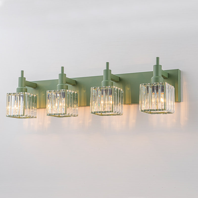 Éclairage pour meuble-lavabo à intensité variable Taevion, 4 lumières, Vert