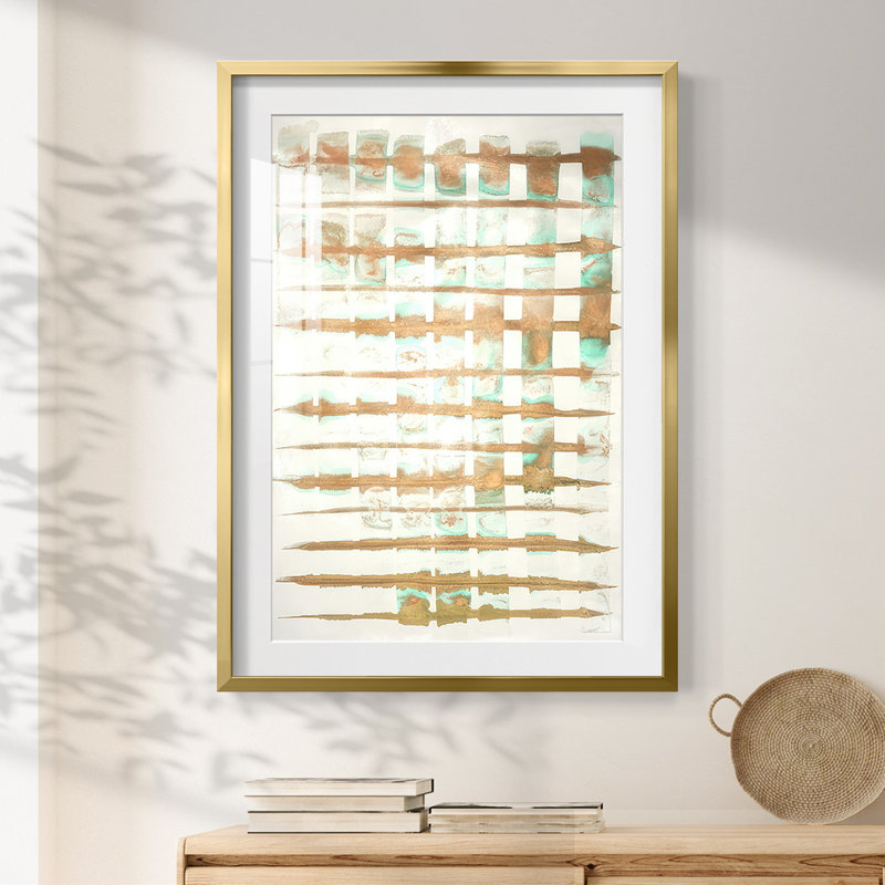 Printed Proxima I -Framed Print, 25.5" H x 17.5" W, Gold