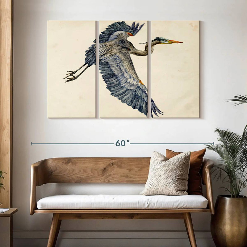 Brampt Blue Heron Rendering IV, 32" H x 50" W
