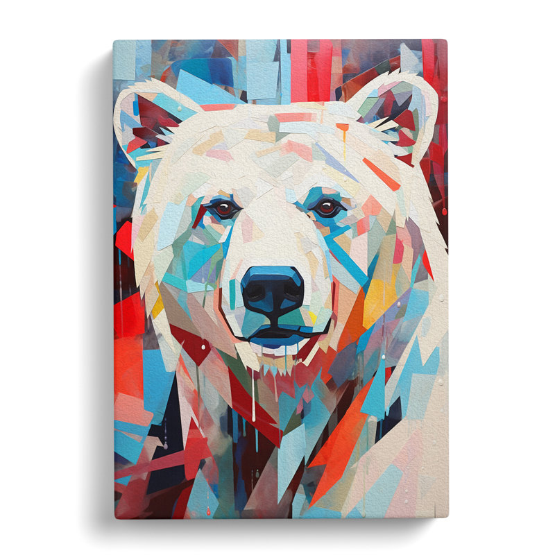 Polar Bear Constructivism No.2 - Wrapped Canvas, 76cm H x 50cm W x 3cm D