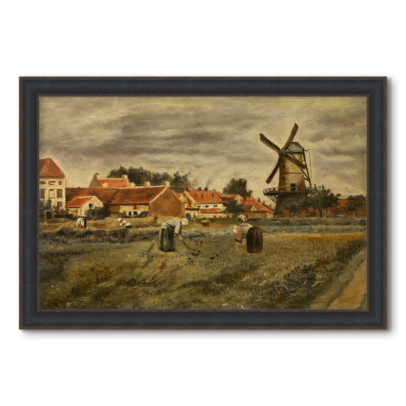 La récolte de pommes de terre, 1875 - Henri De Braekeleer - Toile encadrée sur mesure, 28x40 INNER SIZE, Framed Canvas