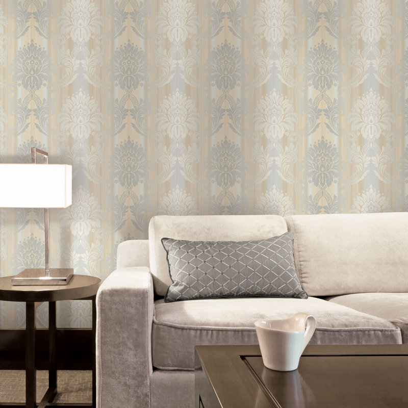 Classic Silks 4 10m x 1.3cm Wallpaper Roll, Silver