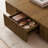 31.5 Inch Solid Wood Square Coffee Table With 2 Drawers, Handcrafted Ash & Oak Fluted Design-617981559-617981552