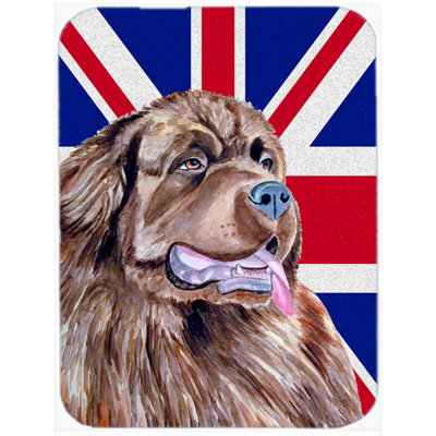 Caroline terre terre-de-terre avec planche à découper en verre à drapeau anglais britannique Union Jack