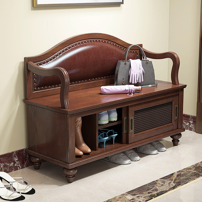 Tabouret à langer 47,2 po, Brun / noyer foncé