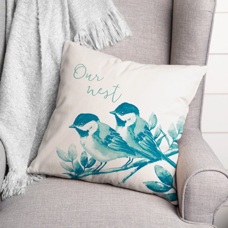 Housse de coussin d'extérieur carré et insert, Bleu sarcelle