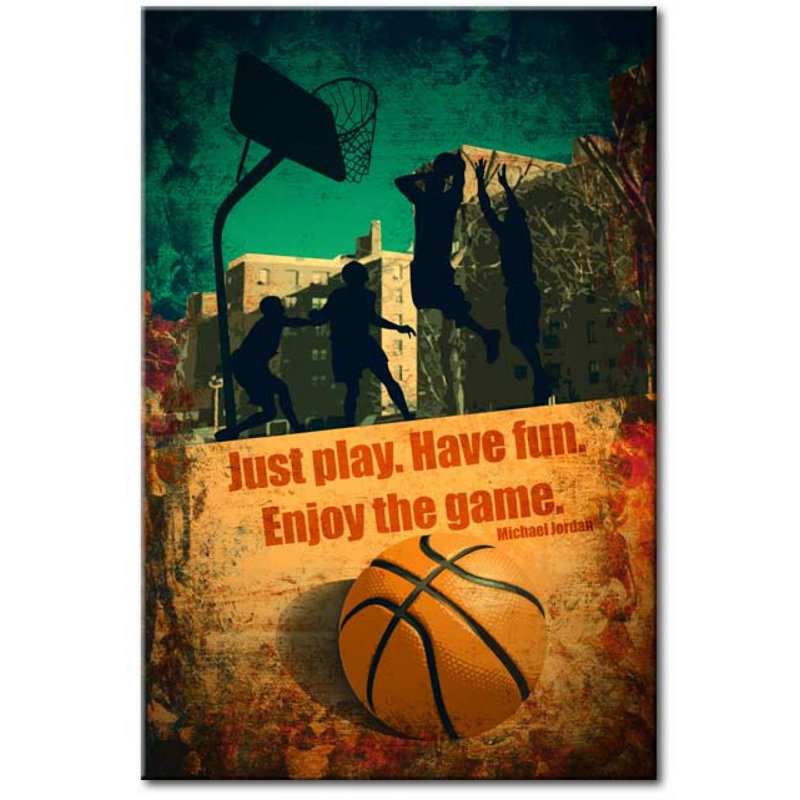 Enjoy The Game - Wrapped Canvas Print, 90 cm x 60 cm