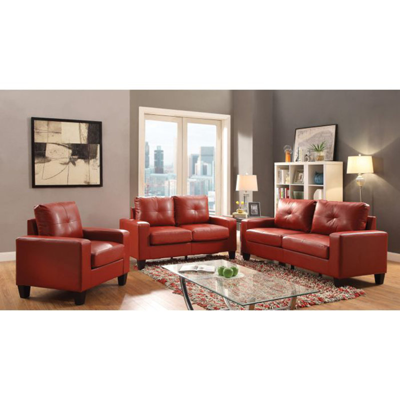 Causeuse modulaire, rouge, Rouge