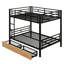 Metal Full Convertible Bunk Bed With 2 Drawers