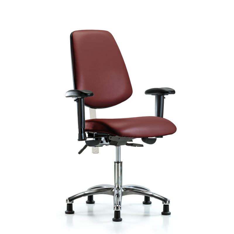 Kunaal Vinyl Task Chair, Maroon