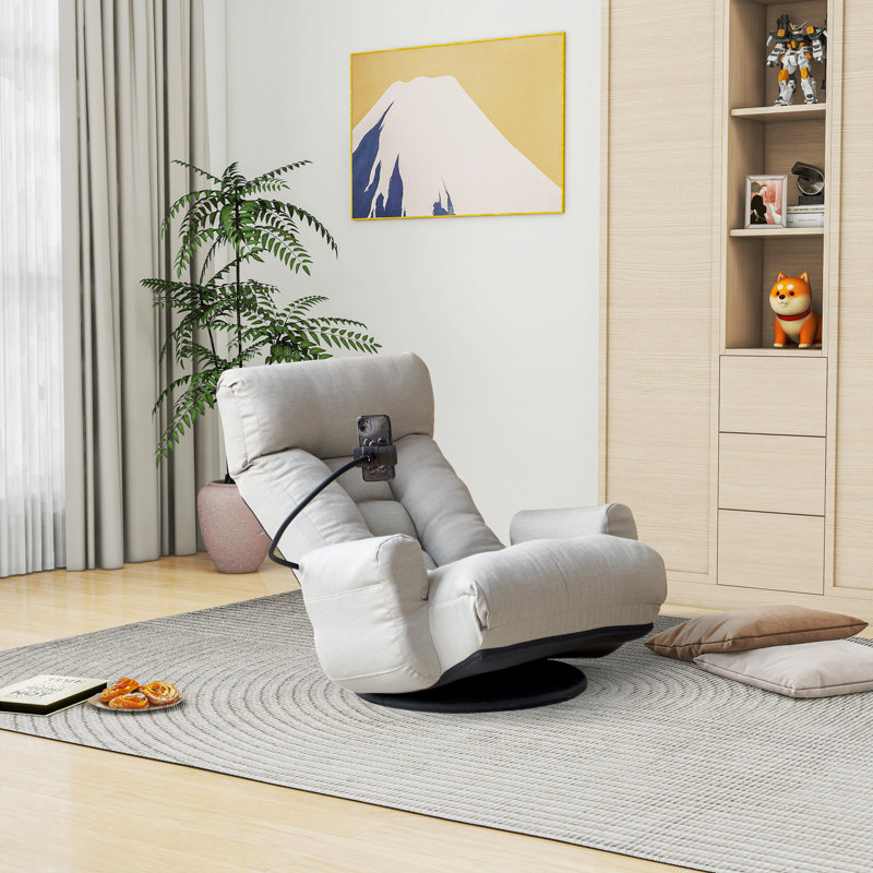 Fauteuil inclinable, inclinable et ergonomique, Lin gris