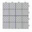 Carreaux de terrasse imperméables et antidérapants en plastique PP pour espaces extérieurs Motif de rosette