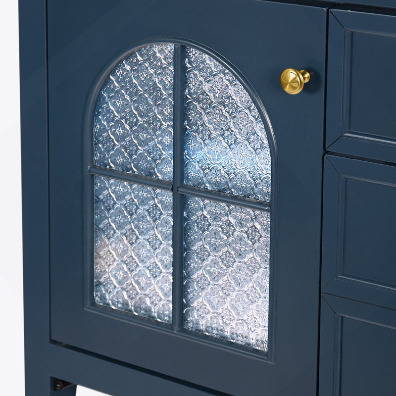 Armoire de salle de bain, armoire seulement, Bleu
