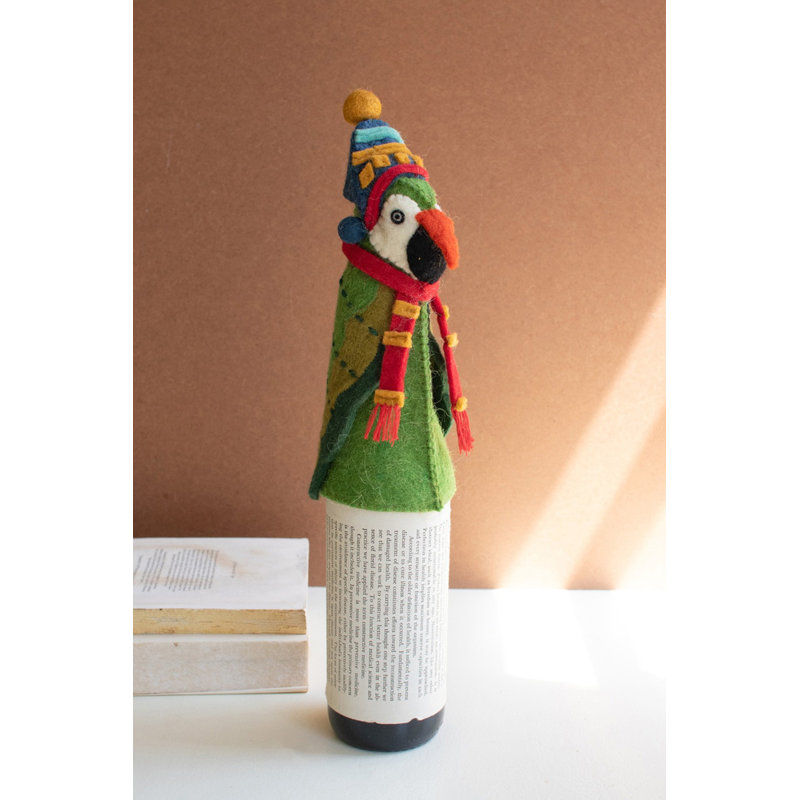  Décoration de Noël perroquet feutre perle 9,5 "de haut