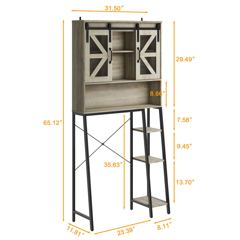 Burritt Over The Toilet Storage, Gray