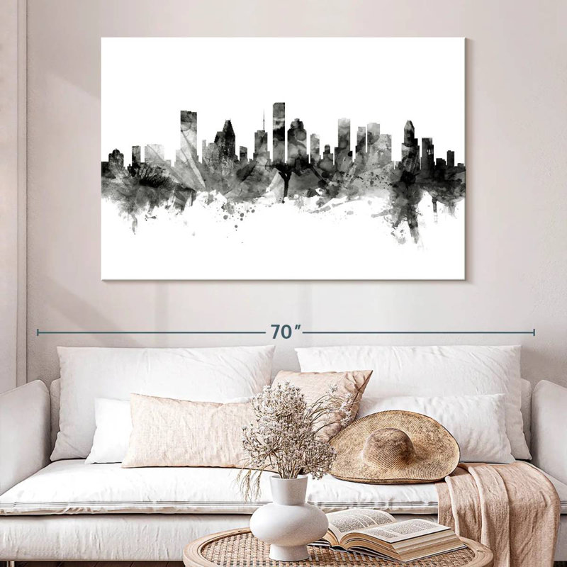 Skyline de Houston, Texas, États-Unis Sirci, H 34 po x l 51 po