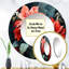 «Seryniti Red Black Poinsettia Flower Fusion - Miroir décoratif poinsettias, miroir mural rond traditionnel, impression d'art en métal-625081992
