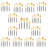 65 pieces of stainless steel tableware, suitable for 12 people, equipped with a 5-piece hostess set