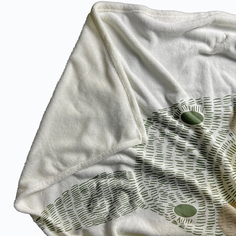  Couverture polaire monochrome, Vert, 30 po x 40 po