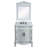 Benton Collection 33 Inch Traditional Freestanding Antique White Benson Bathroom Vanity with Mirror, Single Sink, White Marble Top, Fully Assembled-13508518