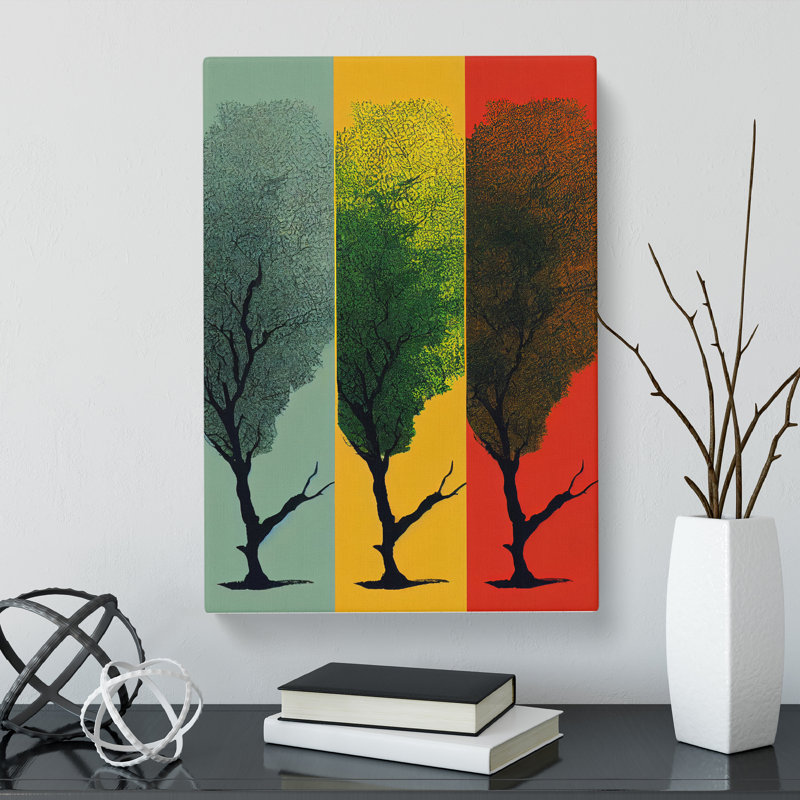 Trio of Trees - Wrapped Canvas, 50cm H x 35cm W x 3cm D