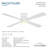Falco 54" Led Flush Mount Ceiling Fan-116794735-116794733