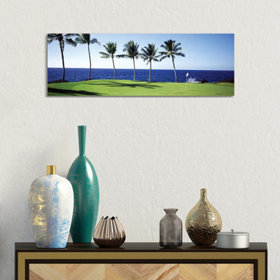 Golf Course Big Island HI by Panoramic Images - Wrapped Canvas Panoramic Print