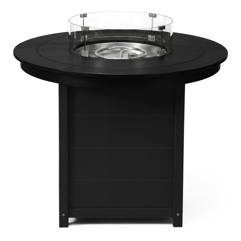 Foyer de table rond 47 po, 42.25" H x 47.25" W x 47.25" D, Black