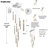 Azria 10ft Long Attic Pendant Chandeliers 10-Light Silver Crystal with Bubble Pendant Light Dimmable