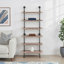 Ricky Iron Pipe Wall Mount Ladder Bookcase