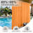 Outdoor Patio Curtains Waterproof - Darkening Thermal Insulated Curtains For Porch, Pergola, Cabana - Sunproof Blackout Drapes With Rust Proof Grommets, Set Of 2 Panels,Orange-1257463580-1257463574