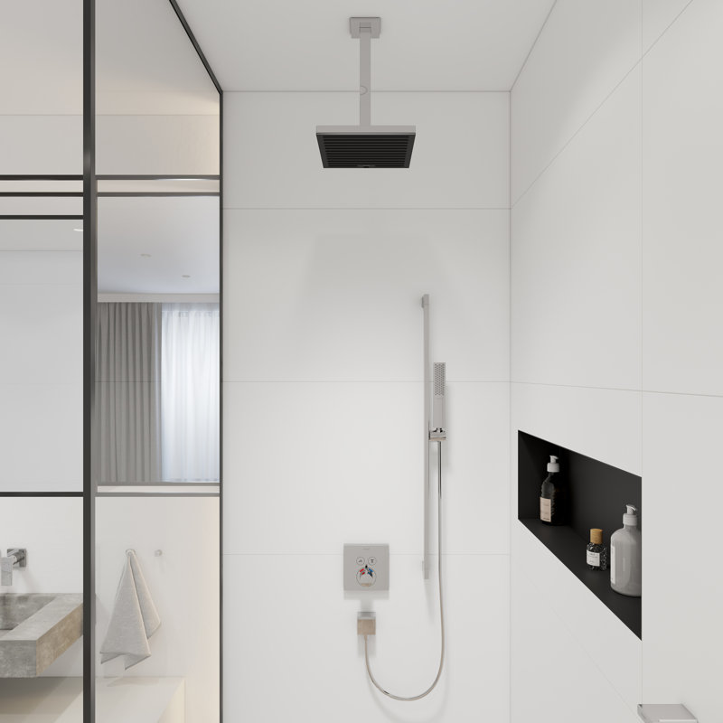 Tuyau d'extension pour plafonnier E hansgrohe Pulsifier E, 12 po, Chrome